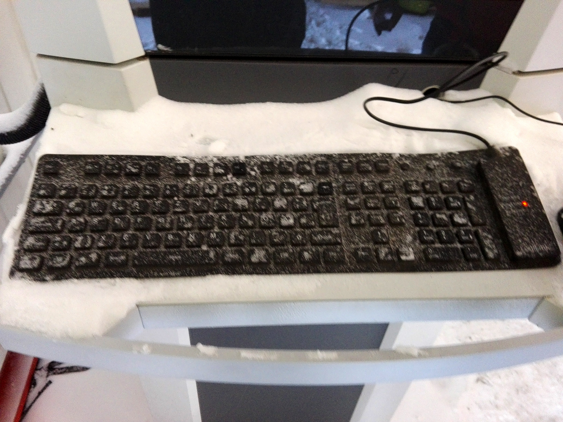 Tastatur im Schnee